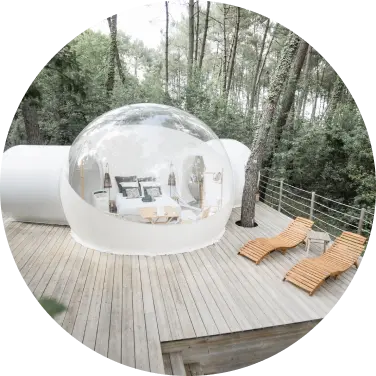Nuit en bulle avec vue sur les vignobles et spa privatif pour une escapade unique